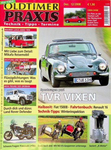 Deckblatt Oldtimer Praxis (12/2008)